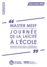 visuel programme journée laïcité 2024 INSPÉ de Lorraine