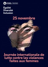 Affiche 25 novembre Journée internationale de lutte contre les violences faites aux femmes