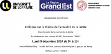 Colloque sur le thème de l’actualité de la laïcité