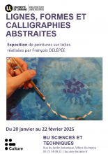 [Expo] "Lignes, formes et calligraphies abstraites" à la BU Sciences et Techniques