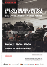 Affiche du colloque Communication et justice pénale