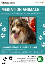 [Atelier] Médiation animale à la BU Santé 