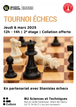 [Tournois] d’échecs à la BU Sciences et techniques