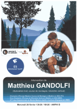 [Conférence] Immersion dans l’univers du trail et de la performance avec Matthieu Gandolfi à l'UFR STAPS de Nancy (26 février à 13h30)