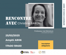 Affiche de la rencontre avec Christine Baron