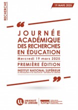 visuel programme journée académique des recherches en éducation