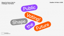 Visuel du projet européen LAUDS Factories pour inviter à voter et contribuer au furur des villes 