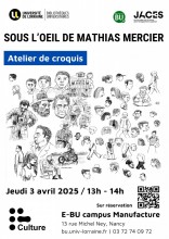 [Atelier] " Sous l’œil de Mathias Mercier, atelier de croquis “ à l’e-BU campus Manufacture 