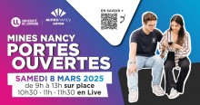 Visuel JPO Mines Nancy le 8 mars de 9h à 13h