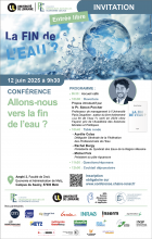 [Conférence] Allons-nous vers la fin de l’eau ?
