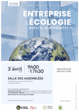 Affiche de la journée d'étude Entreprise et écologie