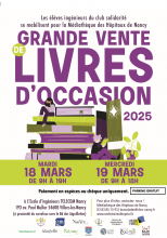 Grande vente de livres d'occasion à TELECOM Nancy