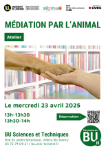 [Atelier] Médiation animale à la BU Sciences et Techniques