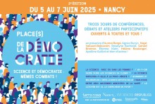 Affiche de l'événement qui comporte la date, le lieu et le thème, ainsi que les personnalités présentes : Aurore Bergé, Agnès Buzyn, Najat Vallaud-Belkacem, Roselyne Bachelot, Gérald Bronner, Etienne Klein, Hélène Boulanger, Apolline Guillot et bien d'autres ! Indique également les thèmes des tables rondes : La science : avec ou sans les femmes ? / Va-t-on faire taire les sciences du climat ? / La science survivra-t-elle à la post-vérité ? / Bonheurs et malheurs de l'intelligence artificielle / etc