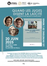 [Entretien de l'IRENEE] Quand les juges disent la laïcité - Perspectives belges et françaises