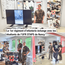 Le 1er régiment d’infanterie échange avec les étudiants de l’UFR STAPS de Nancy