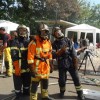 Les enseignants-chercheurs de l’EEIGM ont également participé à l’ « exercice incendie ». Anthony Collin (au centre) accompagné de deux doctorants du LEMTA.
