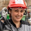 Muriel Bordessoulles sur le chantier de Notre-Dame de Paris ©C2RMF/Alexis Komenda