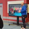 Visionnage match sur écran présenté par le sélectionneur de l'équipe de France