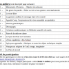 Listes des ateliers
