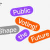 Visuel du projet européen LAUDS Factories pour inviter à voter et contribuer au furur des villes 