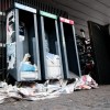 Journaux gratuits vandalisés au Danemark en 2010.