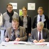 P. Mutzenhardt (Psdt UL) / S. Chagnard (Directeur régional DRAAF) Et, de gauche à droite : Florent Flamion (Chef de pôle SRFD DRAAF Grand Est), Stéphane creusot (DFOIP-UL),Véronique Chloup (SD OIP-UL), Max Louette (Chef SRFD DRAAF Grand Est), Lina Melillo (Déléguée régionale adjointe ONISEP Grand Est) 