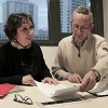 Brigitte Nominé, vice-présidente Stratégie numérique de l'Université de Lorraine, et François Gauer, vice-président Transformation numérique et innovations pédagogiques de l’Université de Strasbourg.