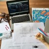 Vue espace de travail (plans, photos, illustrations)