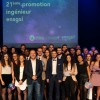 Les 48 nouveaux diplômés ingénieurs ENSGSI et leur parraine de promotion David MAIZERET