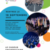 Affiche de rentrée du Choeur Universitaire de Nancy