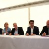 Raffaël Masiello, Mélanie Varnusson, Hélène Boulanger, Jérôme Dumont et Jérôme Sterpenich signent le pacte de partenariat.