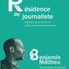 Affiche avec le visage de Benjamin Mathieu, résident actuel