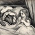 Le loup par Gustave Doré dans son illustration du « Petit Chaperon rouge ». Wikimedia