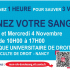 Donnez votre sang à la BU les 3 et 4 novembre 2020