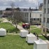 Photo des stands sur la pelouse du campus SHS