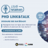 Image qui représente les webinaires alumni Live&Talk. Un évènement accessible en ligne pour les doctorants et jeunes docteurs- Webinaire PhD Alumni - Live&Talk