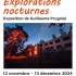 Affiche de l'expo : "Explorations nocturnes"