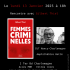 Affiche avec un fond noir. Il y est écrit le nom de la conférence qui est Criminalité au Féminin et les informations importantes. La conférence a lieu le lundi 13 janvier 2025 à 18h dans l'amphithéâtre Botté de l'IUT Nancy-Charlemagne (2 ter BD Charlemagne). Il y a un accès PMR et l'entrée est libre. Il y a sur l'affiche une photo en noir et blanc de l'auteur invité Gilbert Thiel et l'image de la couverture de son livre Femmes Criminelles. La couverture est rouge et blanche.