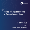 Remise des insignes et titre de docteur honoris causa
