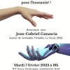Affiche pour la conférence sur l'Intelligence Artificielle du 7 février 2023 qui se déroulera à 18h à l'amphithéâtre Botté de l'IUT Nancy-Charlemagne