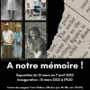 Poster exposition "A notre mémoire !"