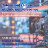 Affiche du colloque des 30 ans de la 5 , Télévision(s) du savoir et de la connaissance. Expériences françaises de La Cinquième à France 5, expériences francophones.