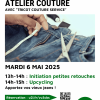 ateleir couture 6 mai 2025 13h-15h Médiathèque ARTEM