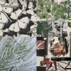 4 photos de présentation des travaux réalisés par les étudiants pour cette exposition autour de la nature