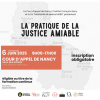 Affiche du colloque La pratique de la justice amiable