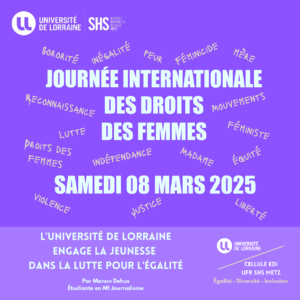 Vers l'article [Journée Internationale des Droits des Femmes] L’Université de Lorraine engage la jeunesse dans la lutte pour l’égalité