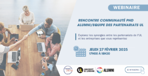 Vers l'article [Webinaire] Rencontre Communauté PhD Alumni/Equipe des Partenariats UL