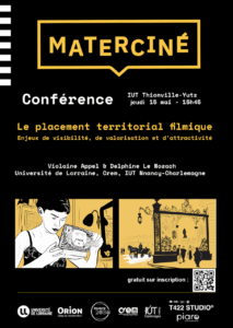 Vers l'article Conférence / Le placement territorial filmique : enjeux de visibilité, de valorisation et d’attractivité