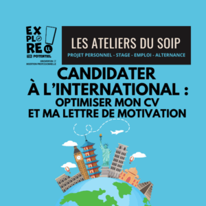 Vers l'article [Les Ateliers du SOIP à distance] Candidater à l'international : optimiser mon CV et ma lettre de motivation